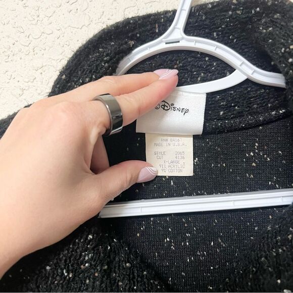 Walt Disney World 1/4 Zip Acrylic Sweater Speckle Mickey Mouse Men's Size XL - Picture 4 of 7